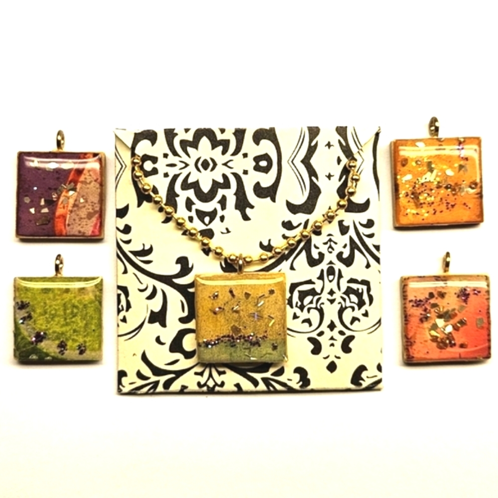 Tile Pendants - Set of 5